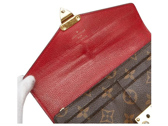 Portafoglio Lungo Pallas Monogram Louis Vuitton Marrone Rosso - vista 6