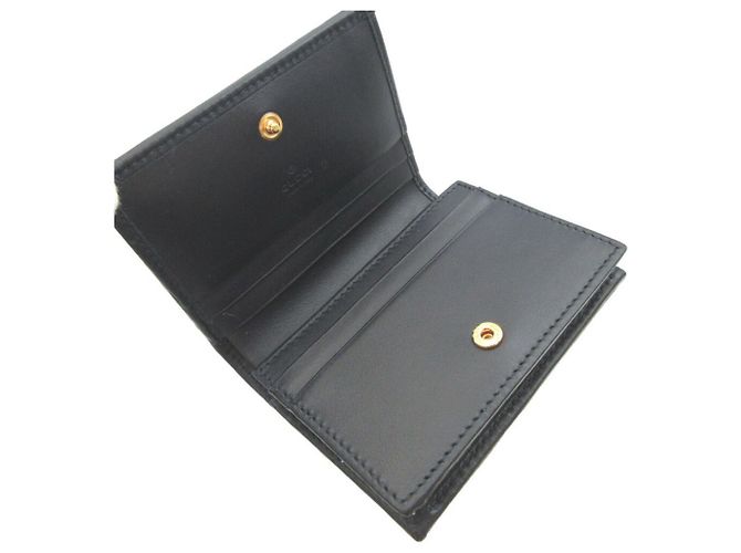 Billetera Compacta Horsebit Gucci Beige Azul marino - vista 5