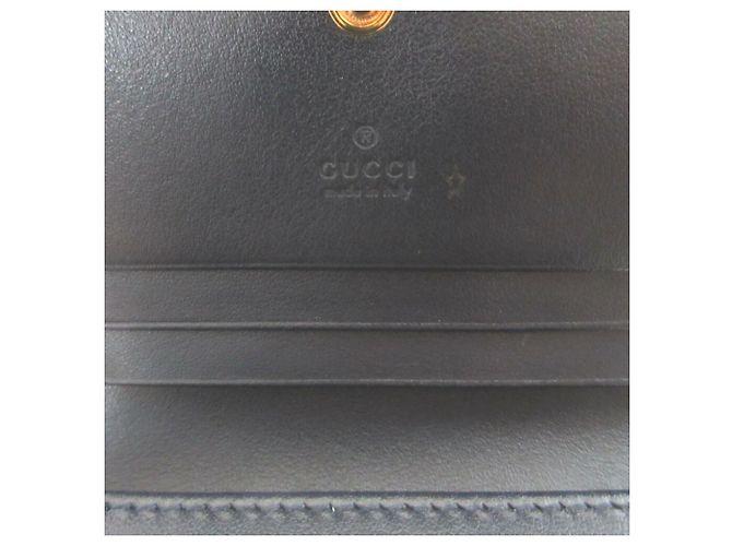 Billetera Compacta Horsebit Gucci Beige Azul marino - vista 9