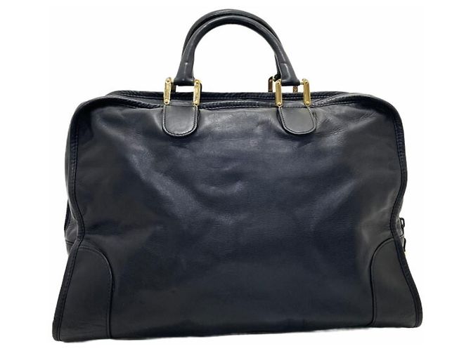 Sac à main Loewe Amazona 40 en cuir noir - vue 2
