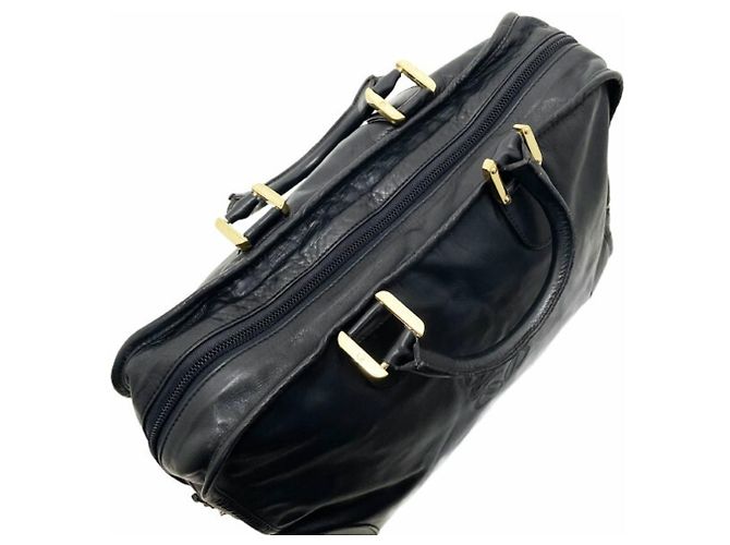 Sac à main Loewe Amazona 40 en cuir noir - vue 7