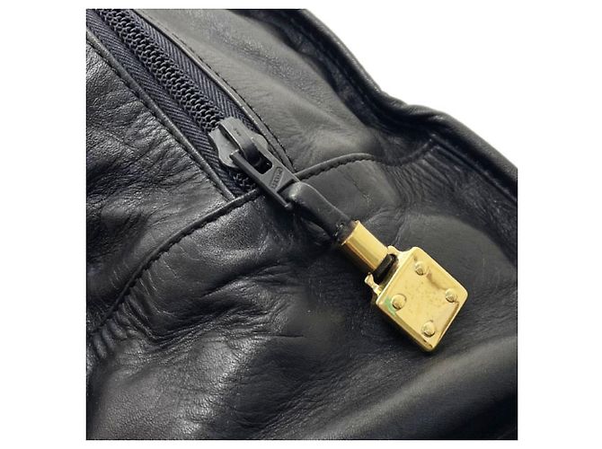 Sac à main Loewe Amazona 40 en cuir noir - vue 8