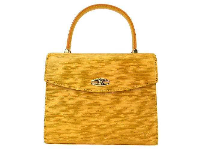 Malesherbes Borsa a mano in pelle Epi Louis Vuitton Giallo - vista 11