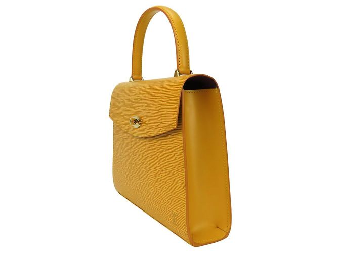 Malesherbes Borsa a mano in pelle Epi Louis Vuitton Giallo - vista 2