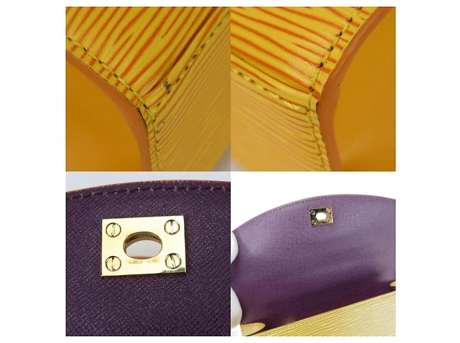 Malesherbes Borsa a mano in pelle Epi Louis Vuitton Giallo - vista 8