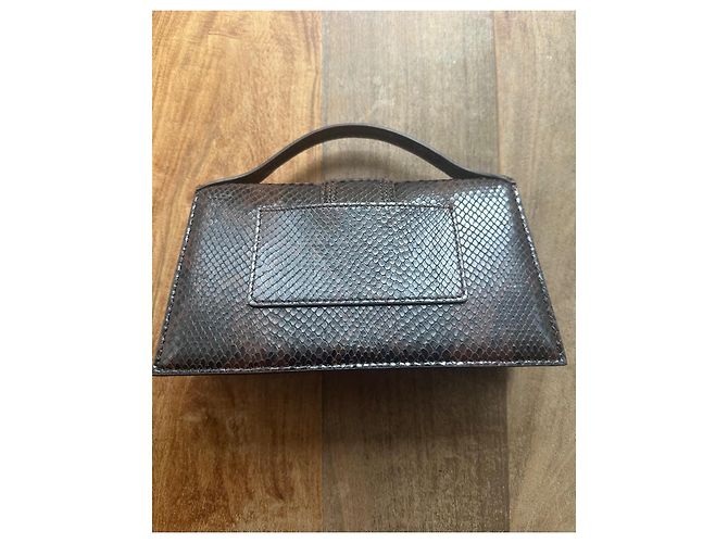 Le Grand Bambino Jacquemus Tasche aus Leder mit Python-Print Braun - Ansicht 5