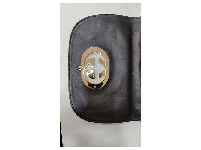 Borsa a tracolla Gucci GG in pelle nera Nero - vista 7