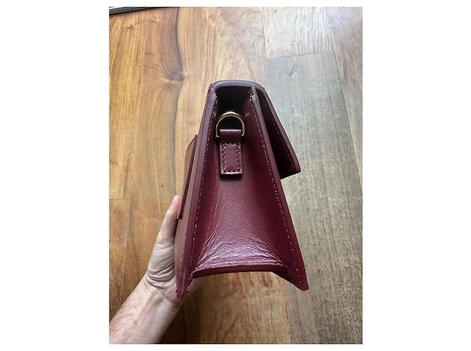 Borsa Jacquemus Le Grand Bambino Bourdeaux Bordò - vista 4