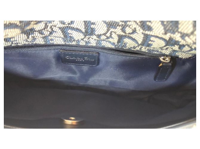 Dior Trotter Baguette Blau Monogramm Canvas Tasche - Ansicht 7