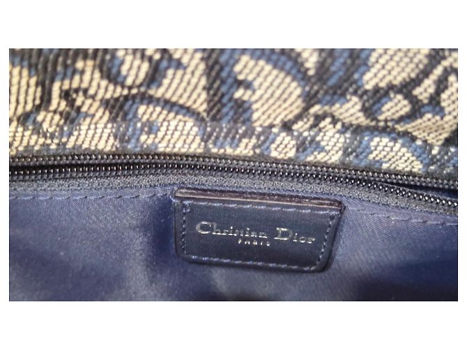 Dior Trotter Baguette Blau Monogramm Canvas Tasche - Ansicht 8