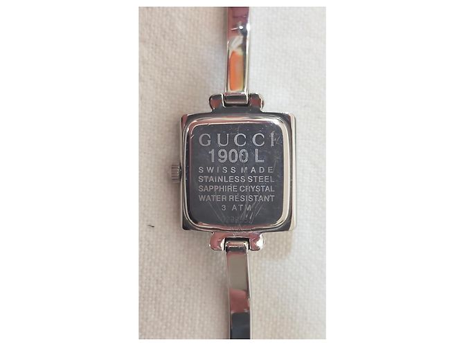 Gucci Reloj Bangle Square de Acero Esfera Negra Plata - vista 5