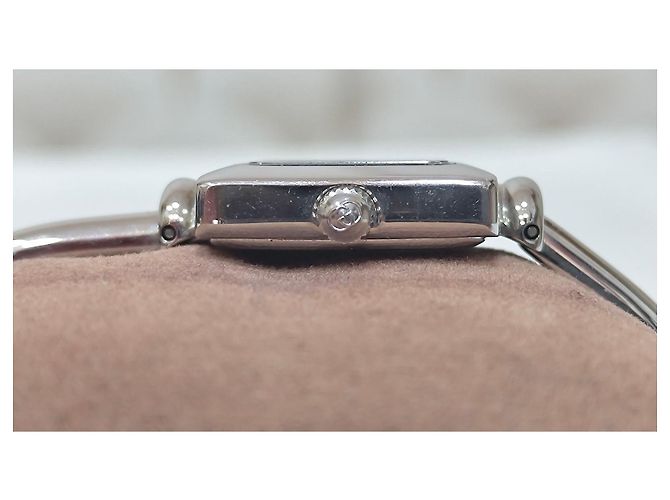 Gucci Reloj Bangle Square de Acero Esfera Negra Plata - vista 7