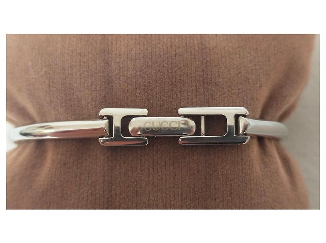 Gucci Reloj Bangle Square de Acero Esfera Negra Plata - vista 8
