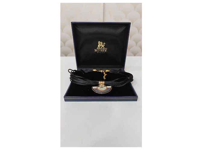 Collana pendente Frey Wille in smalto e seta D'oro - vista 5