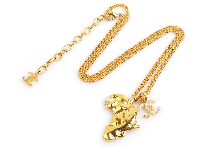 Collana in oro Chanel con marchio Coco e motivo africano D'oro - vista 2