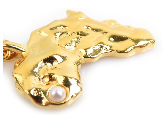 Collana in oro Chanel con marchio Coco e motivo africano D'oro - vista 3