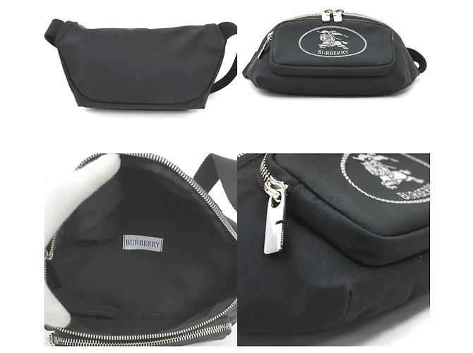 Marsupio in nylon nero Burberry - vista 3