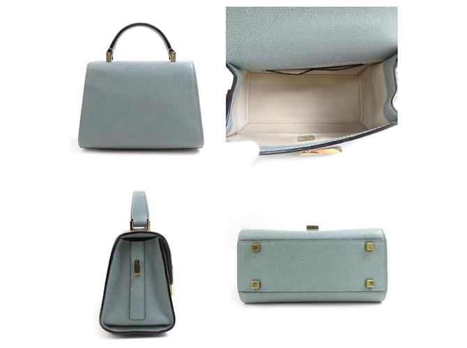 Borsa a Spalla Valextra Micro Iside Blu - vista 2