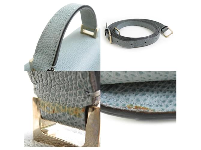 Borsa a Spalla Valextra Micro Iside Blu - vista 3