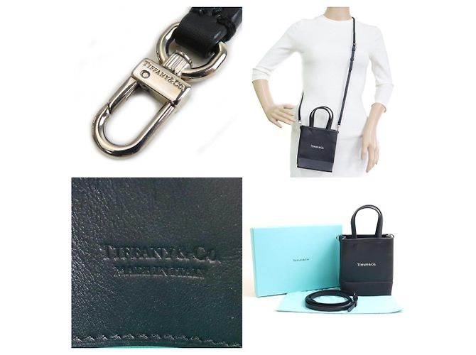 Borsa a spalla mini tote Tiffany & Co. Nero - vista 5