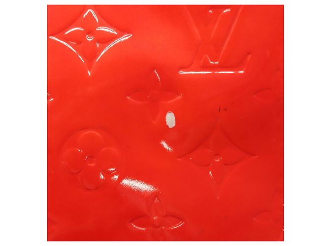 LOUIS VUITTON Monogram Vernis Reade MM Borsa a Mano Rossa M91086 LV Auth 142275 Rosso - vista 10