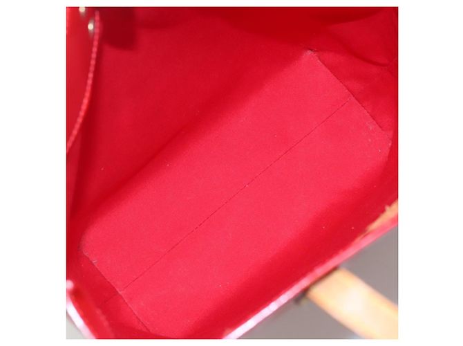 LOUIS VUITTON Monogram Vernis Reade MM Borsa a Mano Rossa M91086 LV Auth 142275 Rosso - vista 11