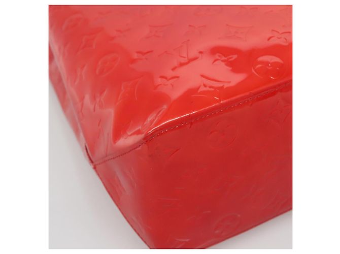 LOUIS VUITTON Monogram Vernis Reade MM Borsa a Mano Rossa M91086 LV Auth 142275 Rosso - vista 15