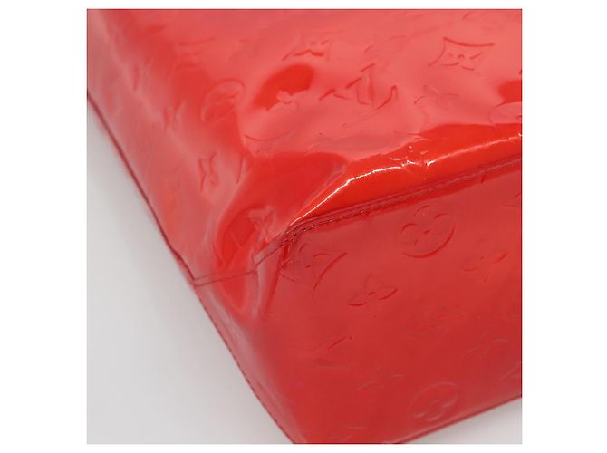 LOUIS VUITTON Monogram Vernis Reade MM Borsa a Mano Rossa M91086 LV Auth 142275 Rosso - vista 17