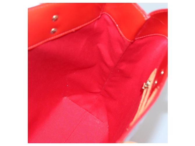 LOUIS VUITTON Monogram Vernis Reade MM Borsa a Mano Rossa M91086 LV Auth 142275 Rosso - vista 18