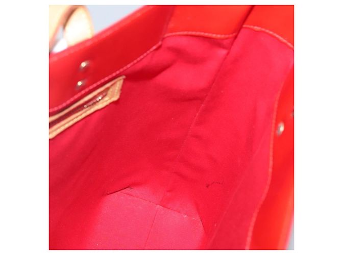 LOUIS VUITTON Monogram Vernis Reade MM Borsa a Mano Rossa M91086 LV Auth 142275 Rosso - vista 19