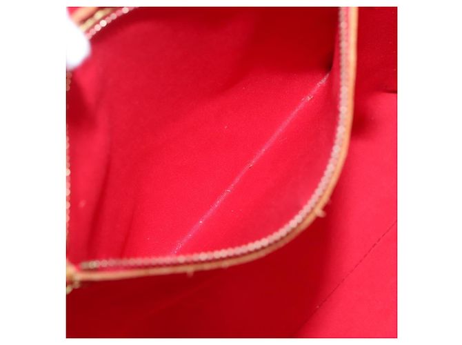 LOUIS VUITTON Monogram Vernis Reade MM Borsa a Mano Rossa M91086 LV Auth 142275 Rosso - vista 20