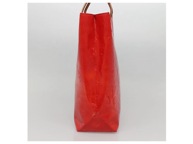LOUIS VUITTON Monogram Vernis Reade MM Borsa a Mano Rossa M91086 LV Auth 142275 Rosso - vista 3