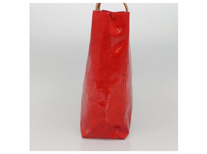 LOUIS VUITTON Monogram Vernis Reade MM Borsa a Mano Rossa M91086 LV Auth 142275 Rosso - vista 4