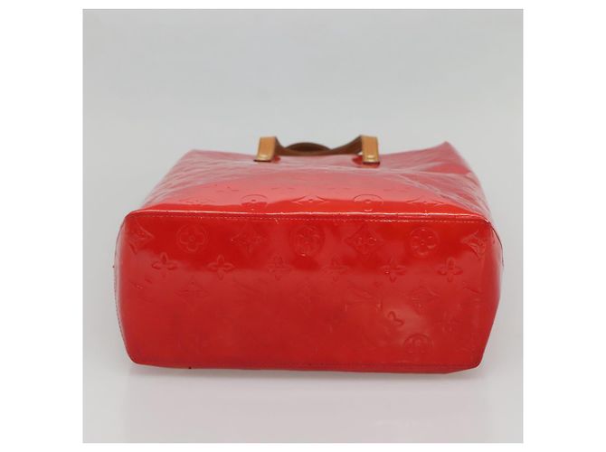 LOUIS VUITTON Monogram Vernis Reade MM Borsa a Mano Rossa M91086 LV Auth 142275 Rosso - vista 5