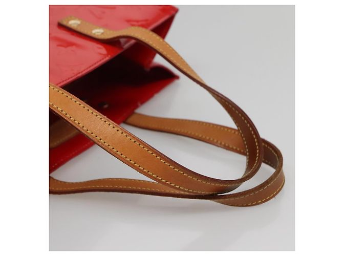 LOUIS VUITTON Monogram Vernis Reade MM Borsa a Mano Rossa M91086 LV Auth 142275 Rosso - vista 7