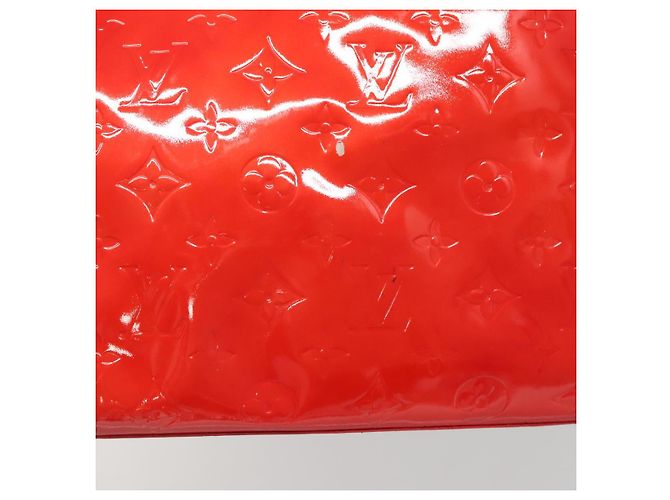 LOUIS VUITTON Monogram Vernis Reade MM Borsa a Mano Rossa M91086 LV Auth 142275 Rosso - vista 9