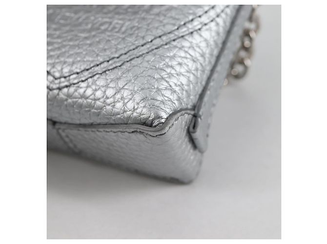 Autre Marque TIFFANY&Co. Return To Micro Tote Charm Leather Silver Auth 141171M Silvery - view 14
