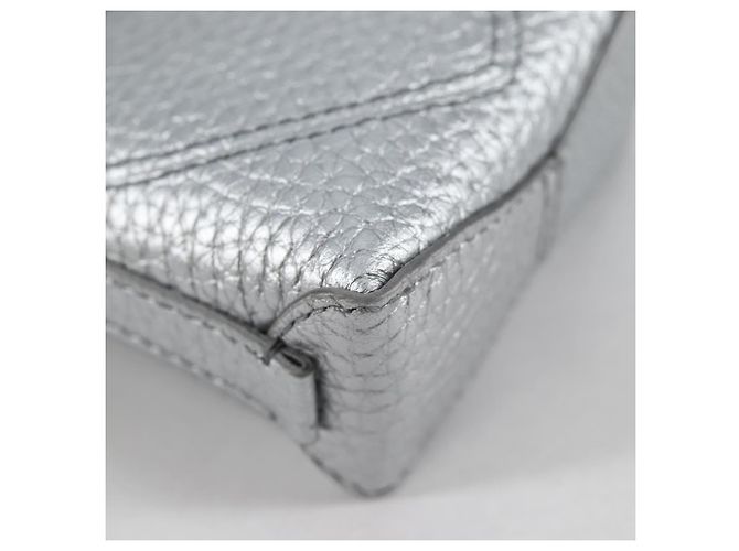 Autre Marque TIFFANY&Co. Return To Micro Tote Charm Leather Silver Auth 141171M Silvery - view 15