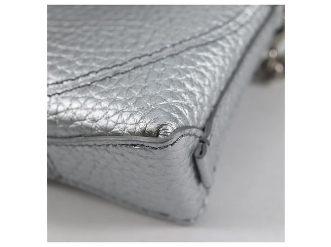 Autre Marque TIFFANY&Co. Return To Micro Tote Charm Leather Silver Auth 141171M Silvery - view 16