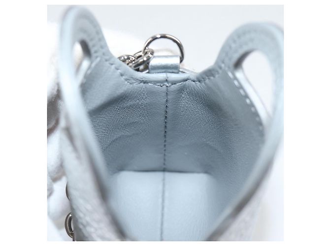 Autre Marque TIFFANY&Co. Return To Micro Tote Charm Leather Silver Auth 141171M Silvery - view 19