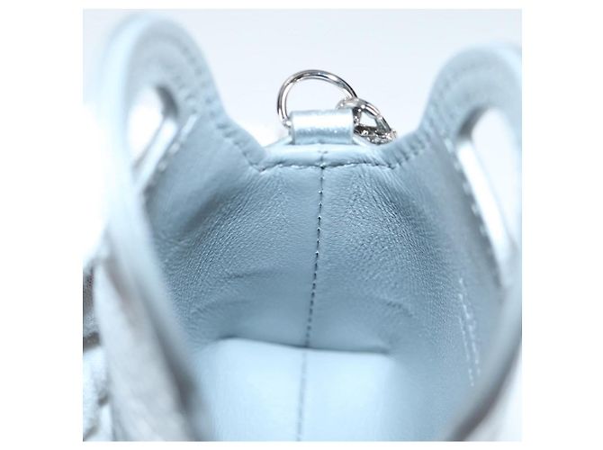 Autre Marque TIFFANY&Co. Return To Micro Tote Charm Leather Silver Auth 141171M Silvery - view 20