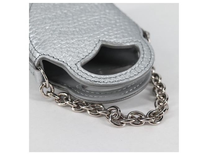 Autre Marque TIFFANY&Co. Return To Micro Tote Charm Leather Silver Auth 141171M Silvery - view 6