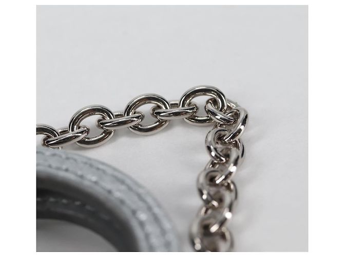 Autre Marque TIFFANY&Co. Return To Micro Tote Charm Leather Silver Auth 141171M Silvery - view 9
