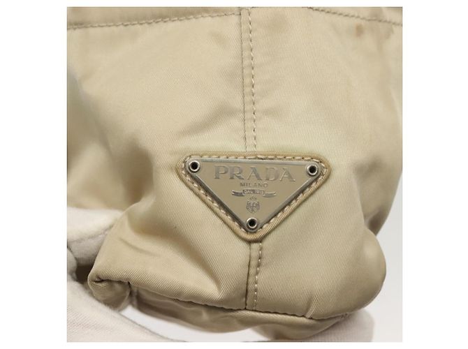 Borsa a Spalla Prada Nylon Beige Auth 134987 - vista 17
