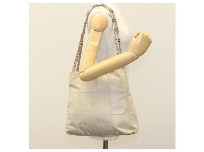 Borsa a Spalla Prada Nylon Beige Auth 134987 - vista 25