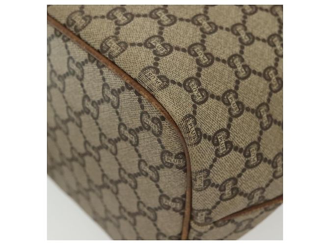 Borsa a Spalla GUCCI GG Plus Supreme in Pelle PVC Beige Oro Auth bs29350 D'oro - vista 15