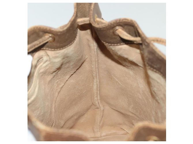 Borsa a Spalla GUCCI GG Plus Supreme in Pelle PVC Beige Oro Auth bs29350 D'oro - vista 20