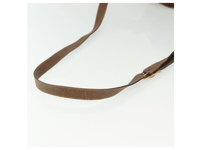 Borsa a Spalla GUCCI GG Plus Supreme in Pelle PVC Beige Oro Auth bs29350 D'oro - vista 7