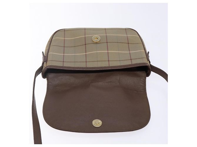 Autre Marque Borsa a Spalla Burberrys Nova Check in Tela Beige Oro Auth bs29128 D'oro - vista 10