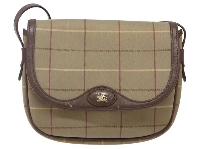 Autre Marque Borsa a Spalla Burberrys Nova Check in Tela Beige Oro Auth bs29128 D'oro - vista 13